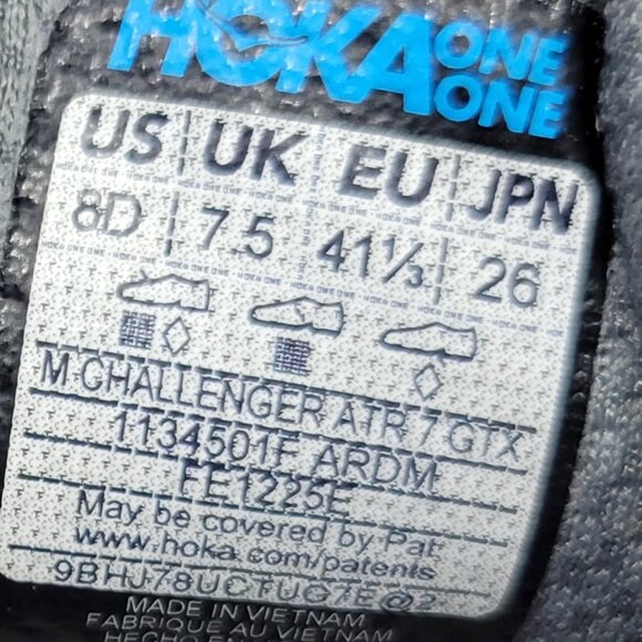 Hoka One One Challenger 7 GTX Men's Size US 8D Asteroid Maple Athletic Sneakers - Picture 8 of 13